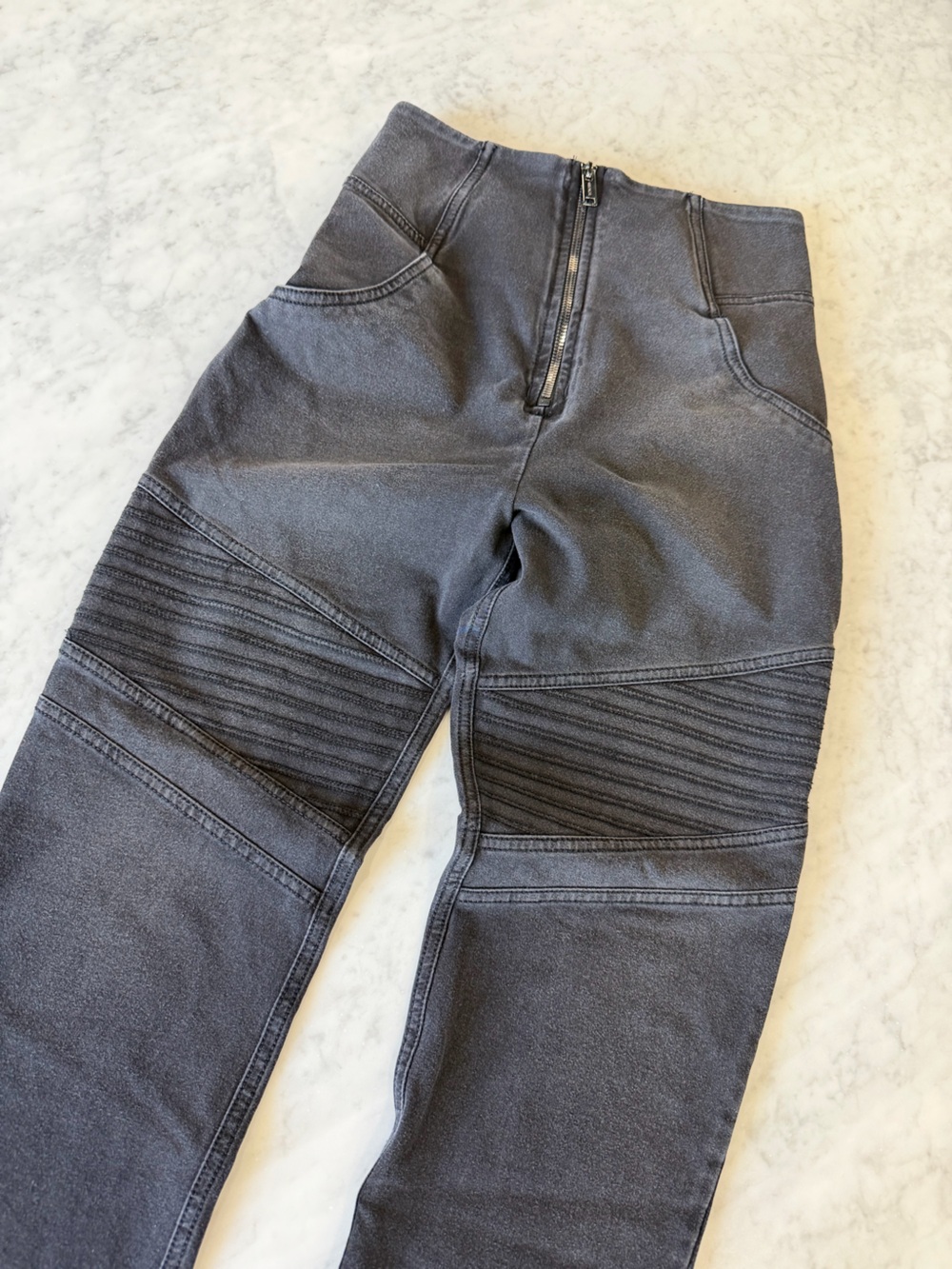 Limited Edition FREDDY WR.UP Moto Coated Zip Front Shaping Pants Large